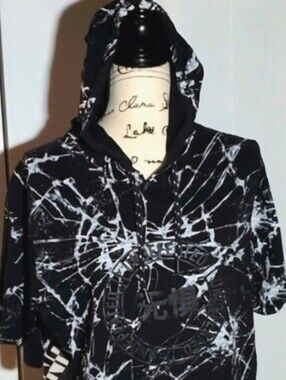 Original Gravity| Mens Black/White Hoodie "Undefeated" NYC  Streetwear Sz. Large